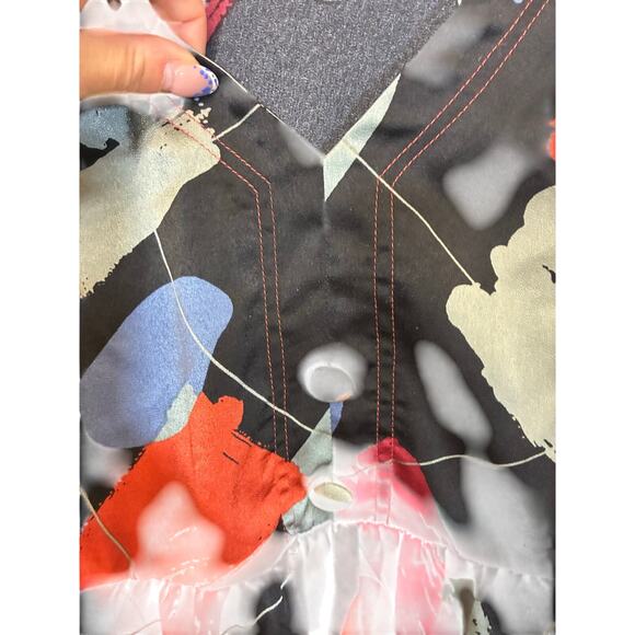 Hudson Gray Art Deco Teacher Career Contemporary M Long Sleeve Blouse Novelty - Picture 4 of 5